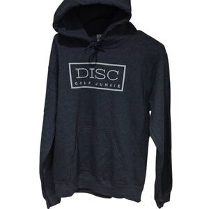Disc Golf Junkie Hoodie, Gildan, Small, Grey